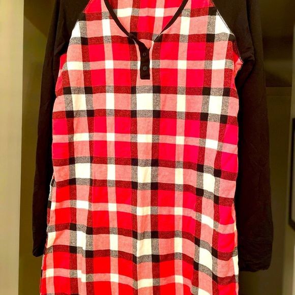 Original Yawn Nightwear Plaid Short Nightgown - Picture 11 of 11